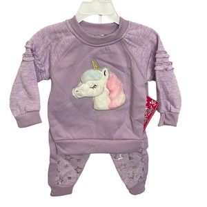 Real Love 2pc Sweatsuit Unicorn Purple NWT 24 month.